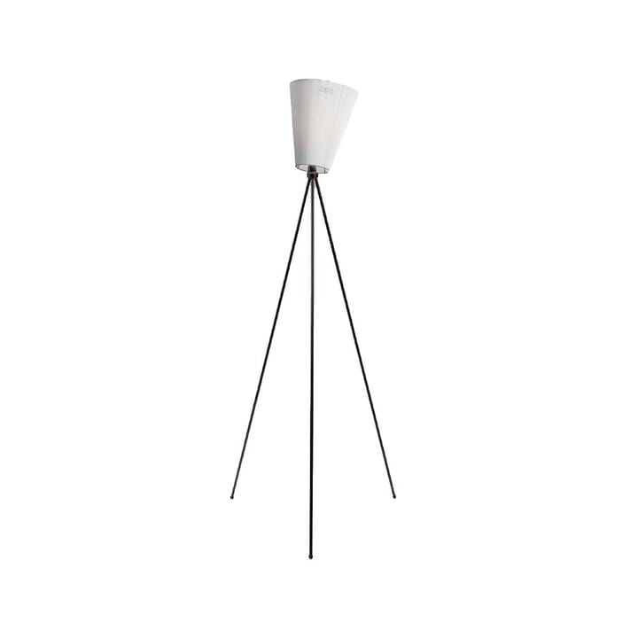 Lámpara de pie Oslo Wood - White, base negro mate - Northern