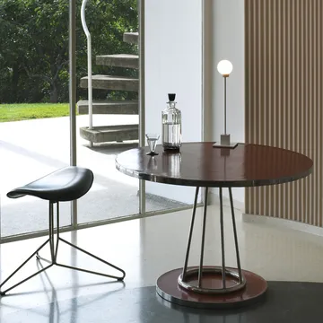 Lámpara de pie Snowball - Steel, vidrio opal blanco - Northern