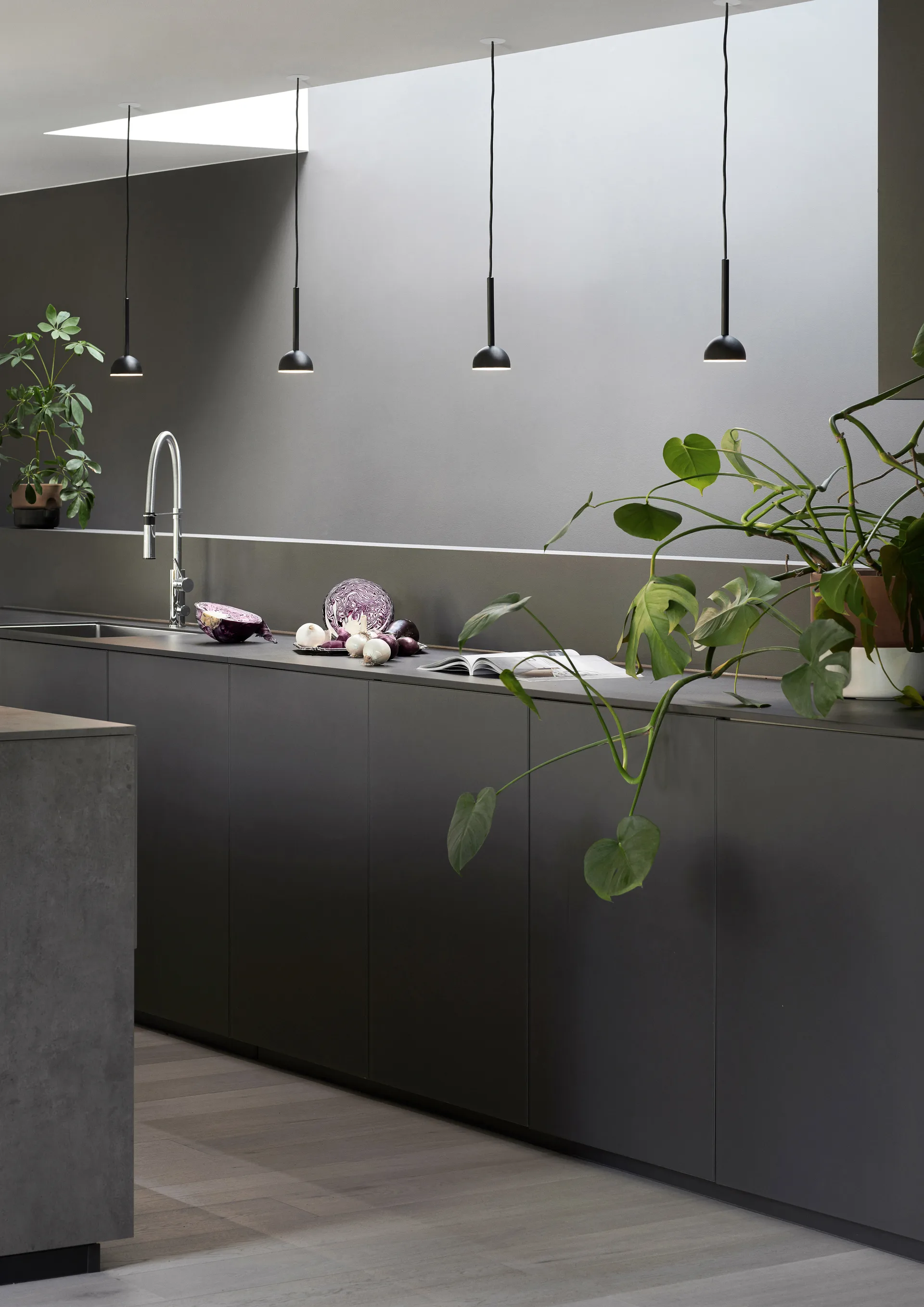 Lámpara de techo Blush, negro mate Northern