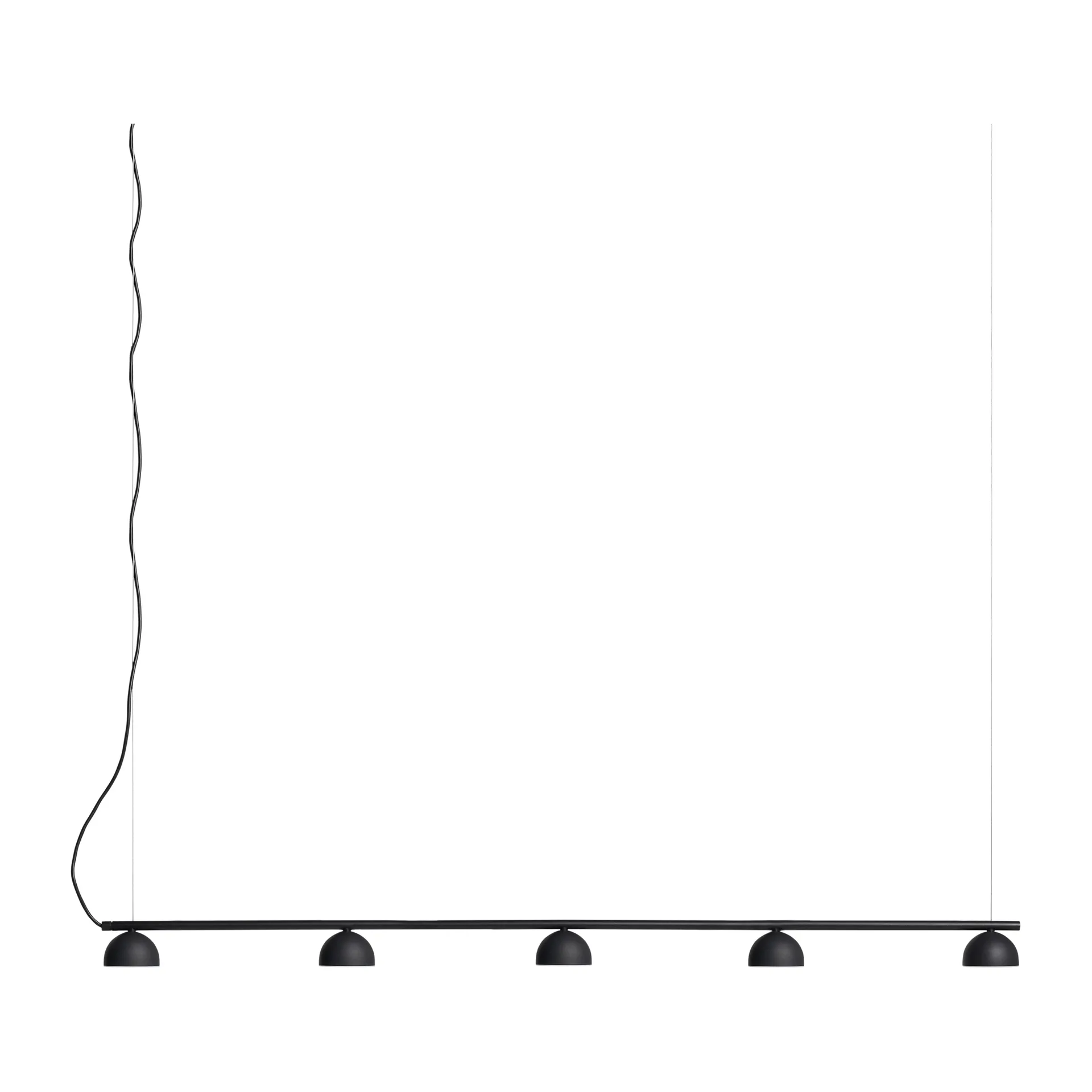 Lámpara de techo Blush Rail 5, negro mate Northern