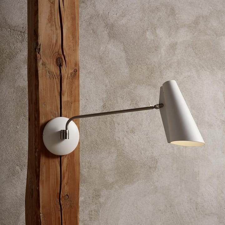 Lámpara pared Birdy, blanco-metálico Northern