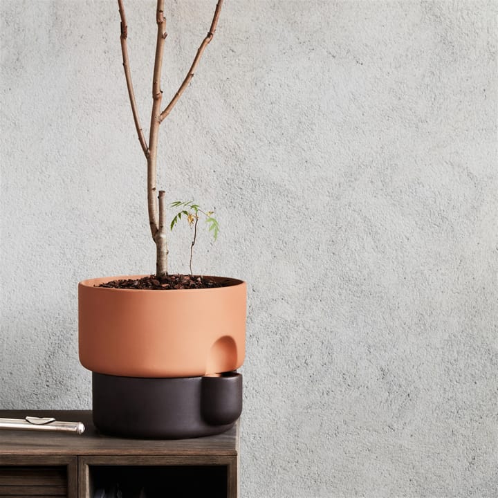 Maceta autorriego Oasis L Ø27.5 cm, marrón oscuro Northern
