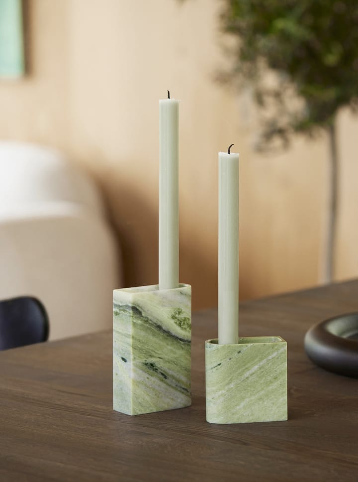 Portavelas Monolith medium, Mixed green marble Northern