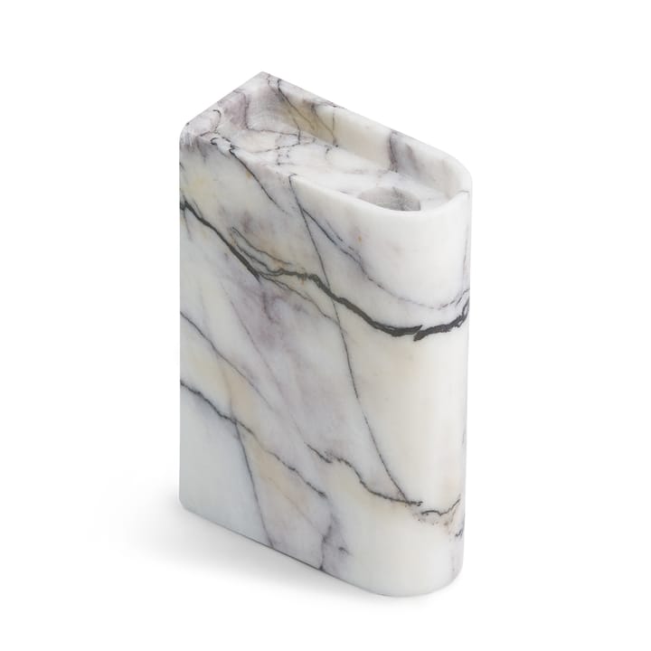 Portavelas Monolith medium - Mixed white marble - Northern