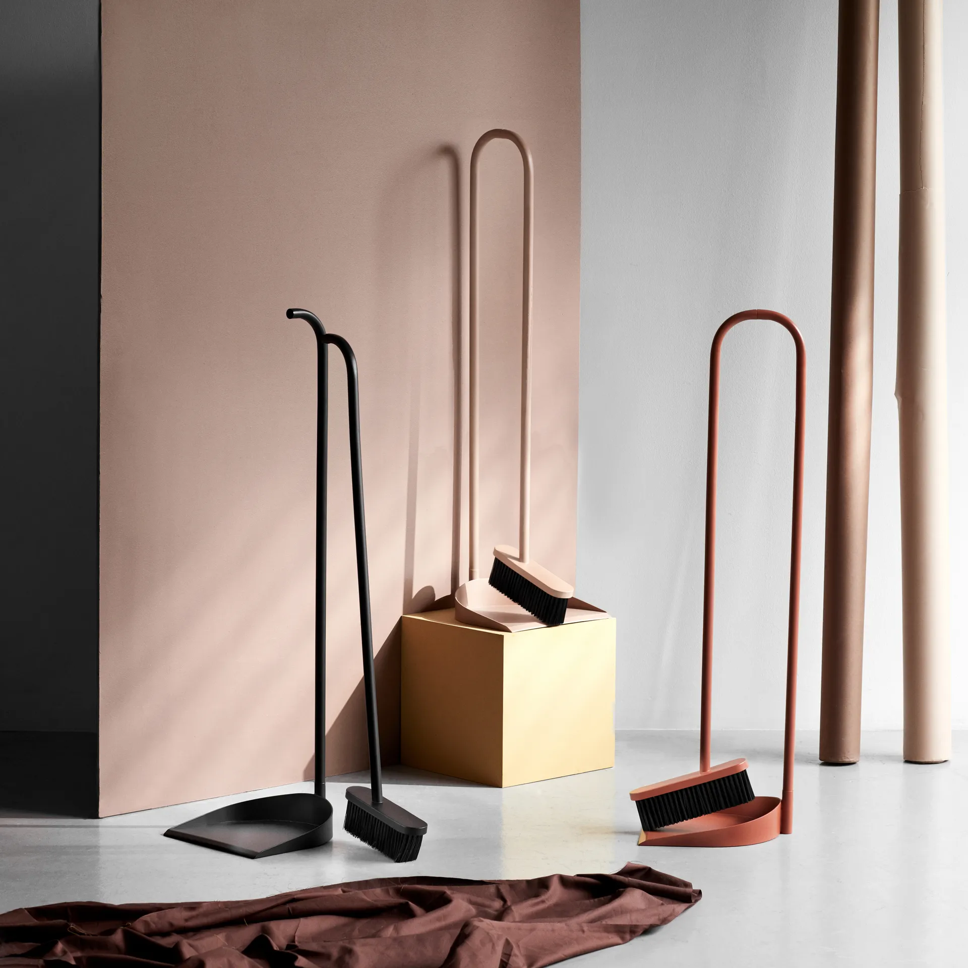 Recogedor y escoba Cane, negro Northern