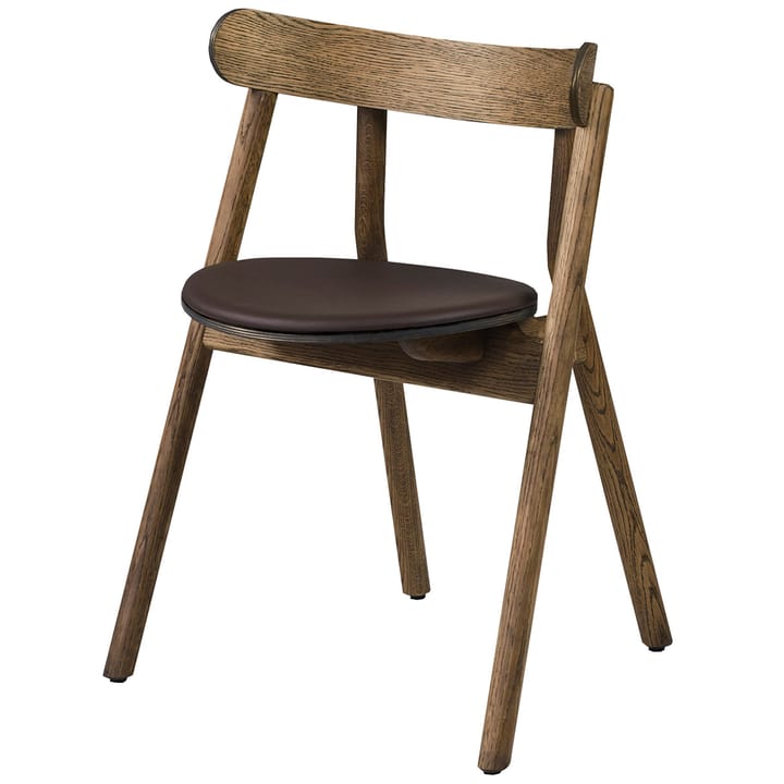 Silla Oaki con asiento de cuero - Roble ahumado - Northern