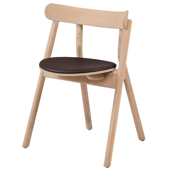 Silla Oaki con asiento de cuero - Roble claro - Northern