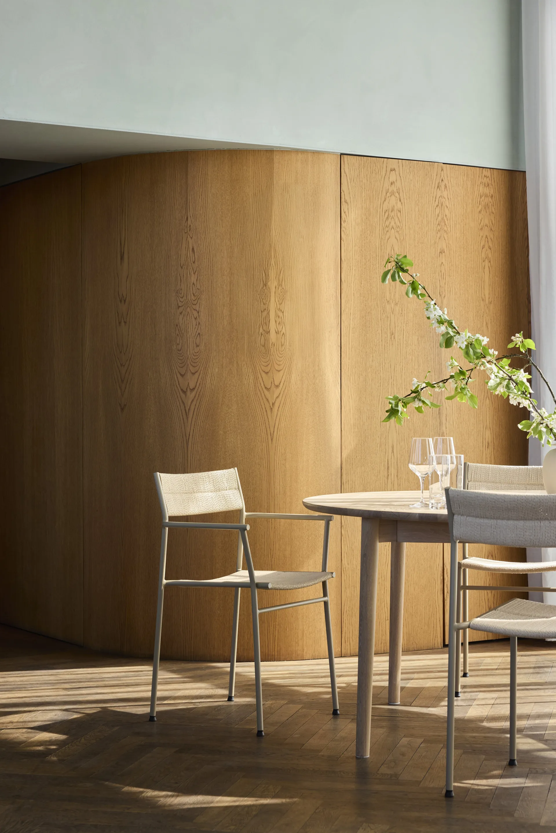 Silla Vev, Grey beige-natural rope Northern