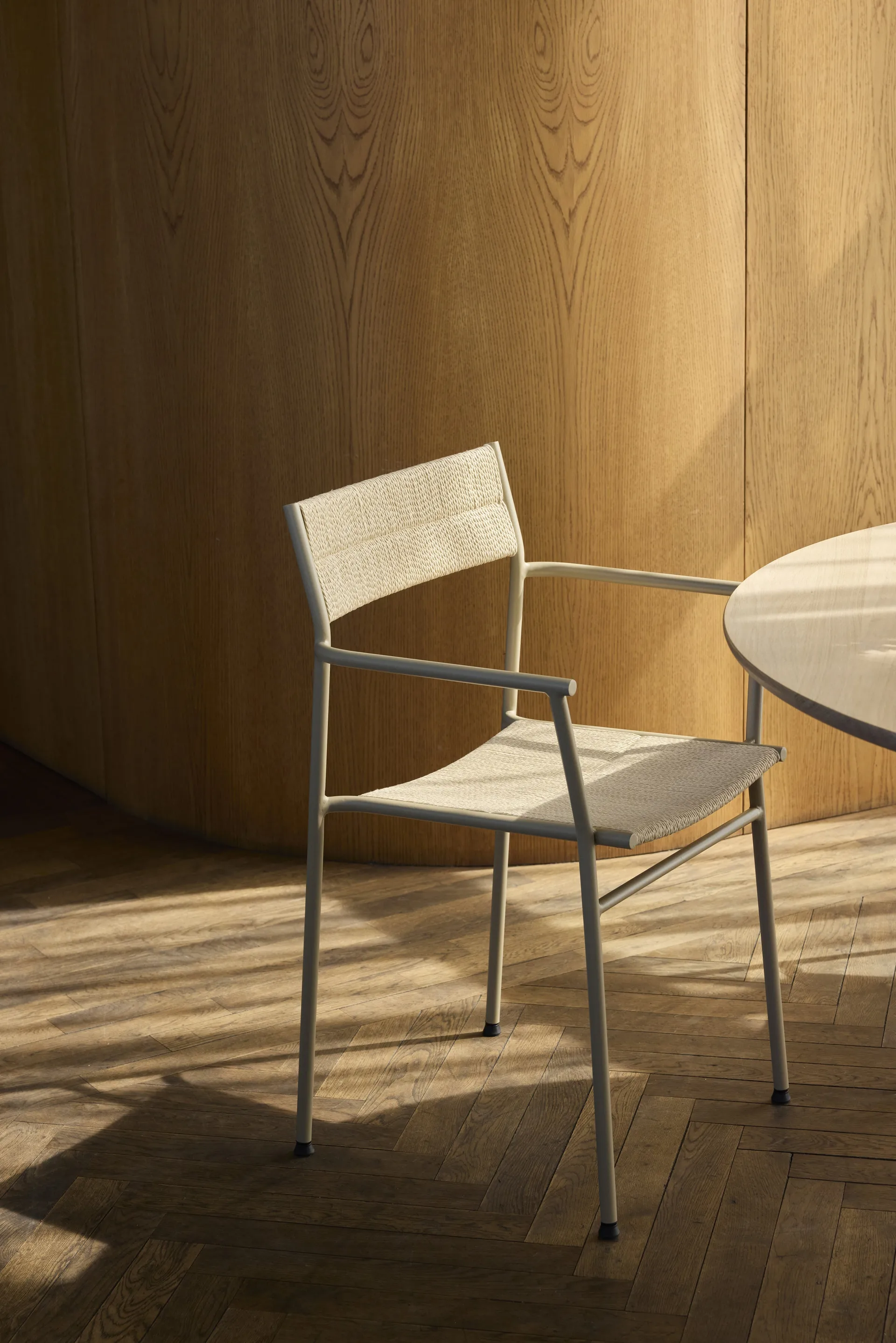 Sillón Vev, Grey beige-natural rope Northern