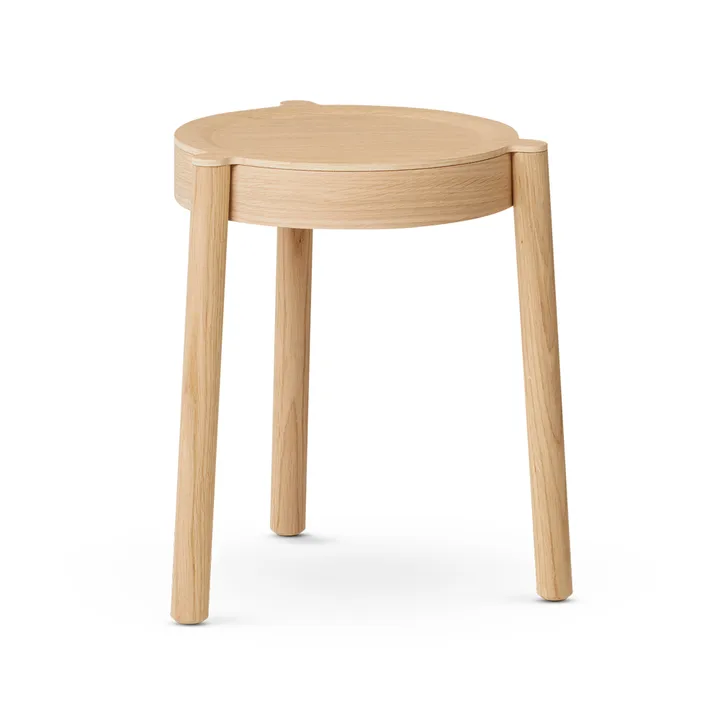 Taburete redondo Pal - Roble claro, Ø37x46 cm - Northern