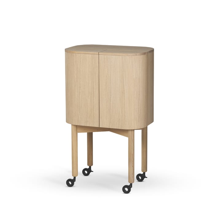 Vitrina bar con ruedas Loud  - Light oiled oak - Northern