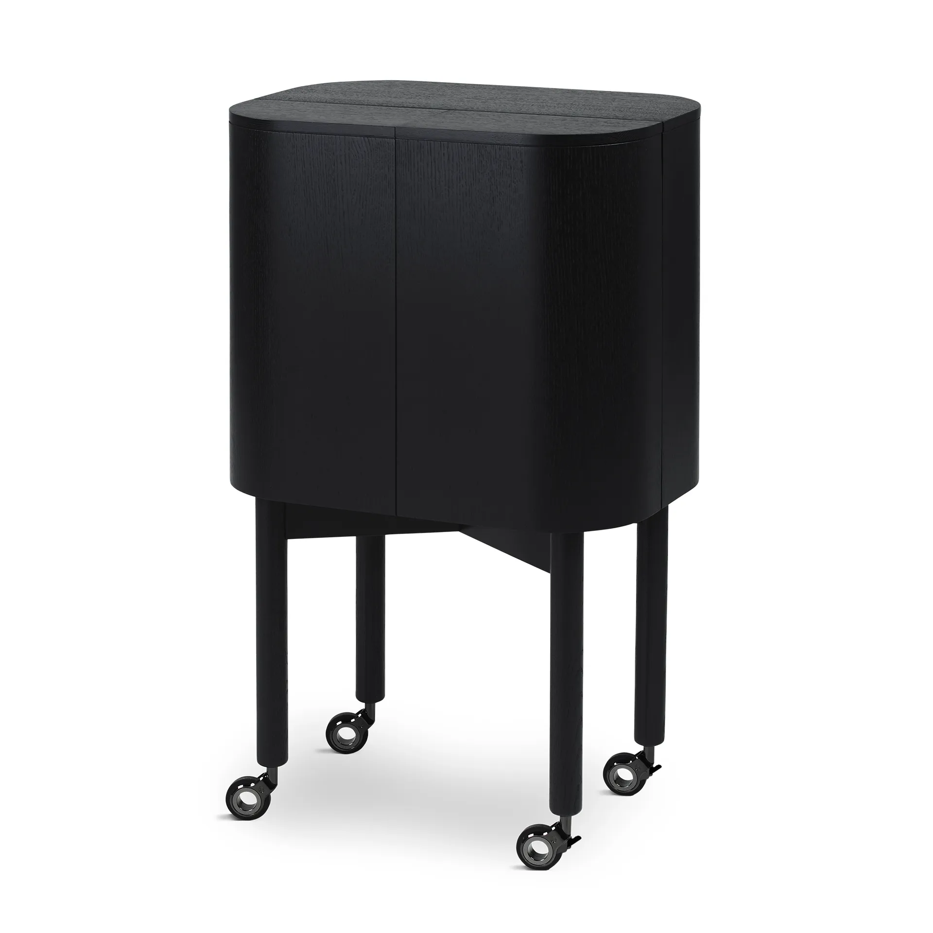 Vitrina bar con ruedas Loud , Negro Northern
