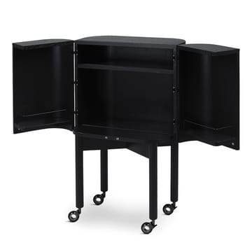 Vitrina bar con ruedas Loud  - Negro - Northern