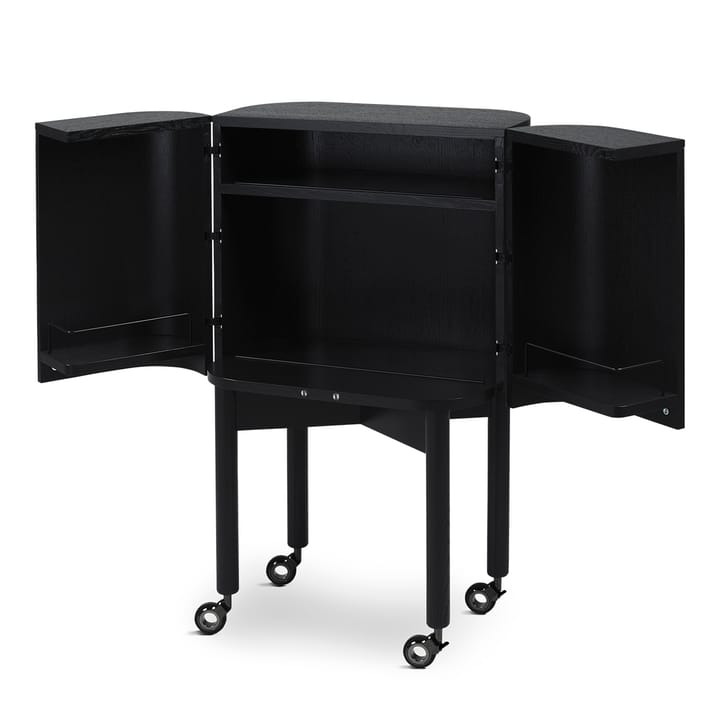 Vitrina bar con ruedas Loud , Negro Northern