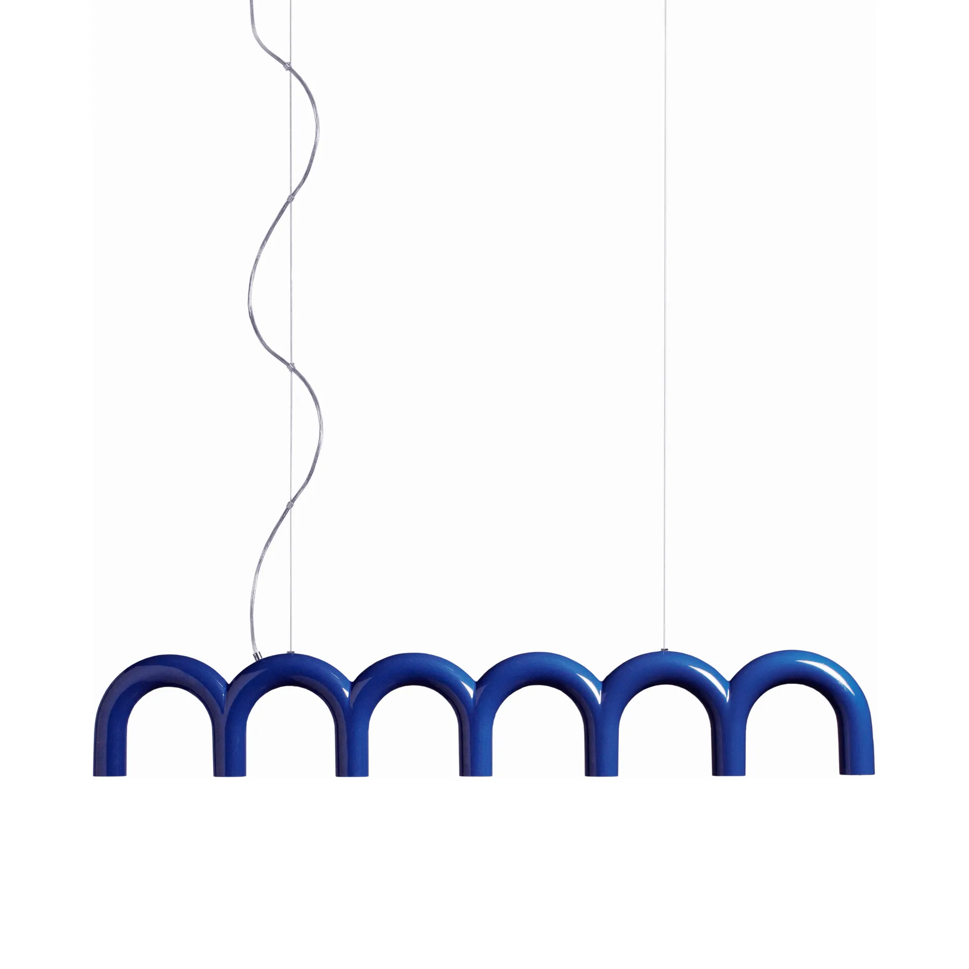 Lámpara colgante Arch 125,6 cm, Blue Oblure
