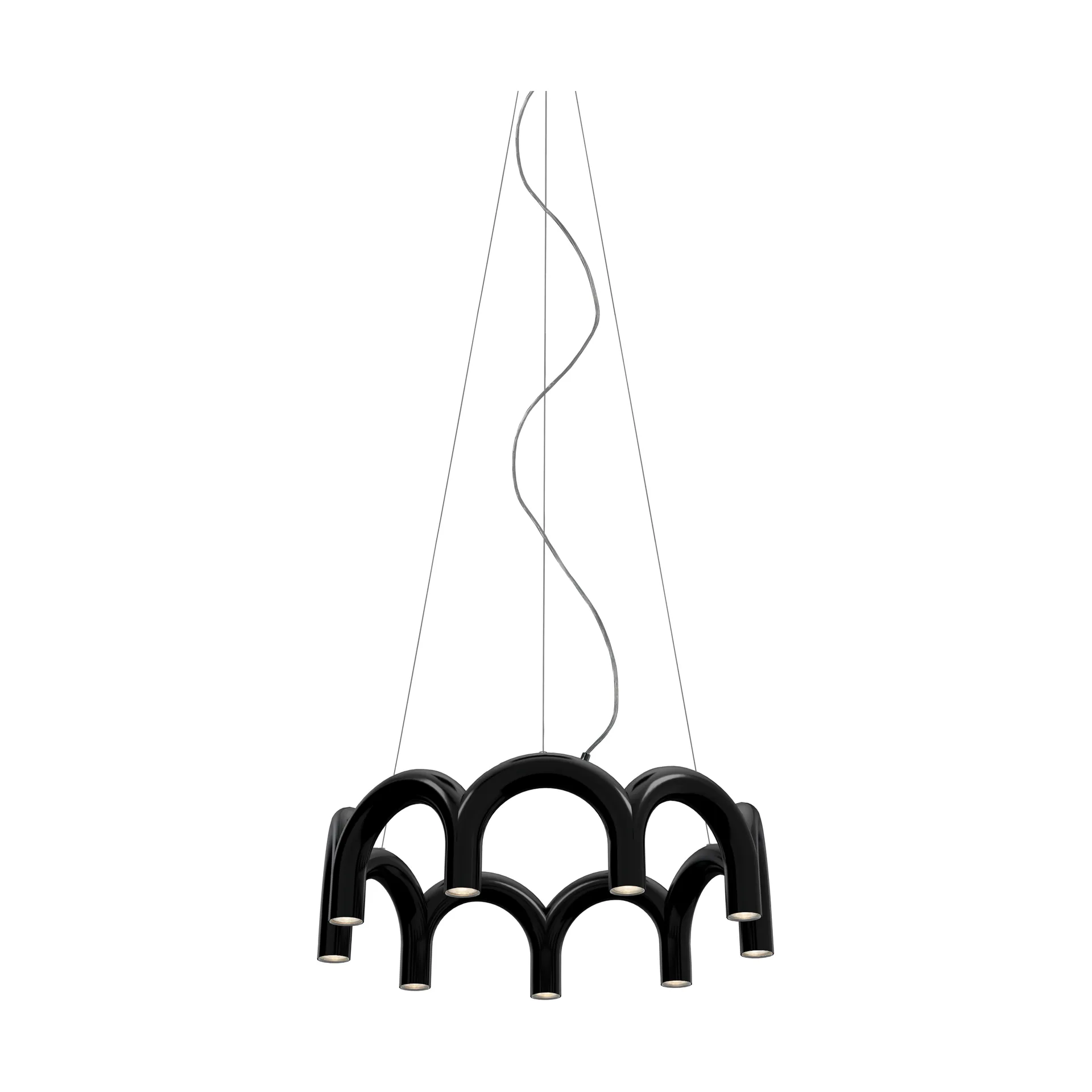 Lámpara colgante Arch circle Ø76 cm, Black Oblure