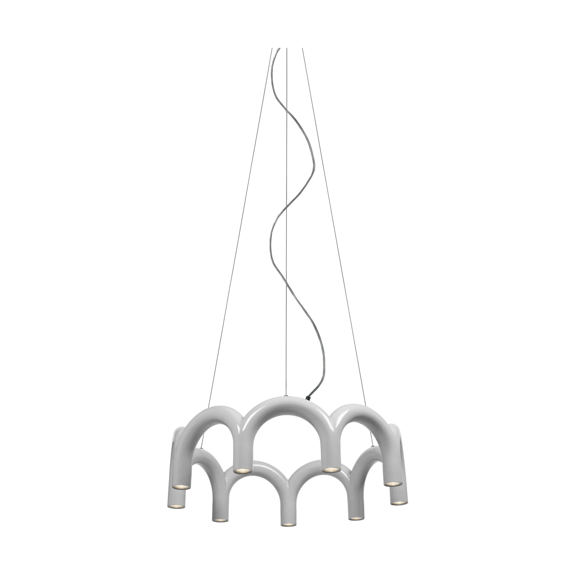 Lámpara colgante Arch circle Ø76 cm, White, Ø76 cm Oblure