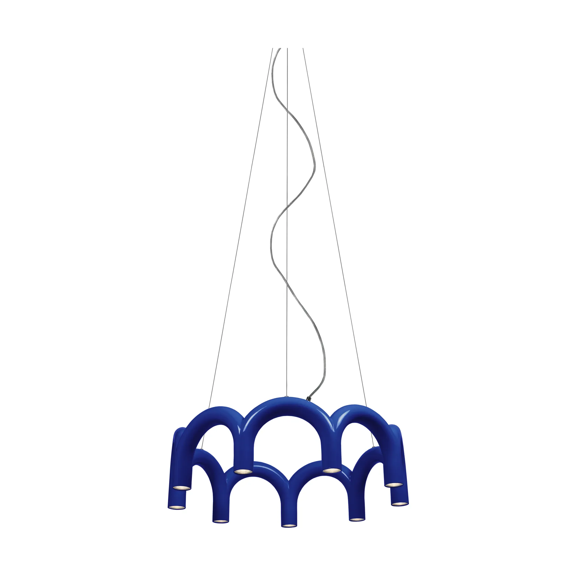 Lámpara colgante Arch circle, Blue, Ø76 cm Oblure