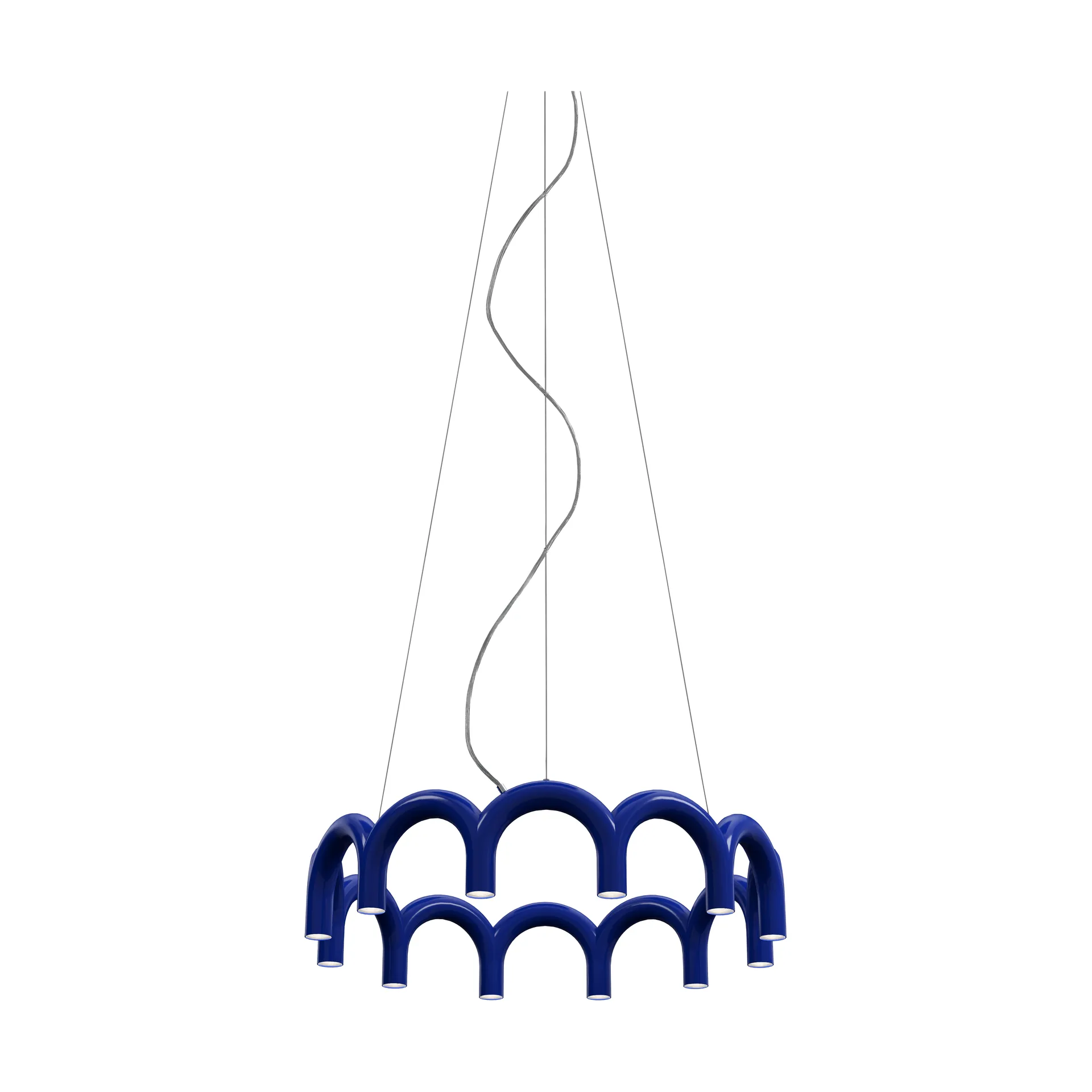 Lámpara colgante Arch circle, Blue, Ø98 cm Oblure