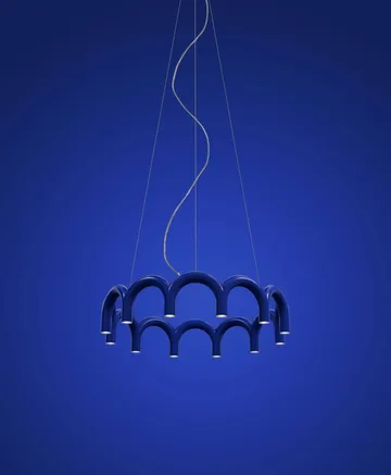 Lámpara colgante Arch circle - Blue, Ø98 cm - Oblure
