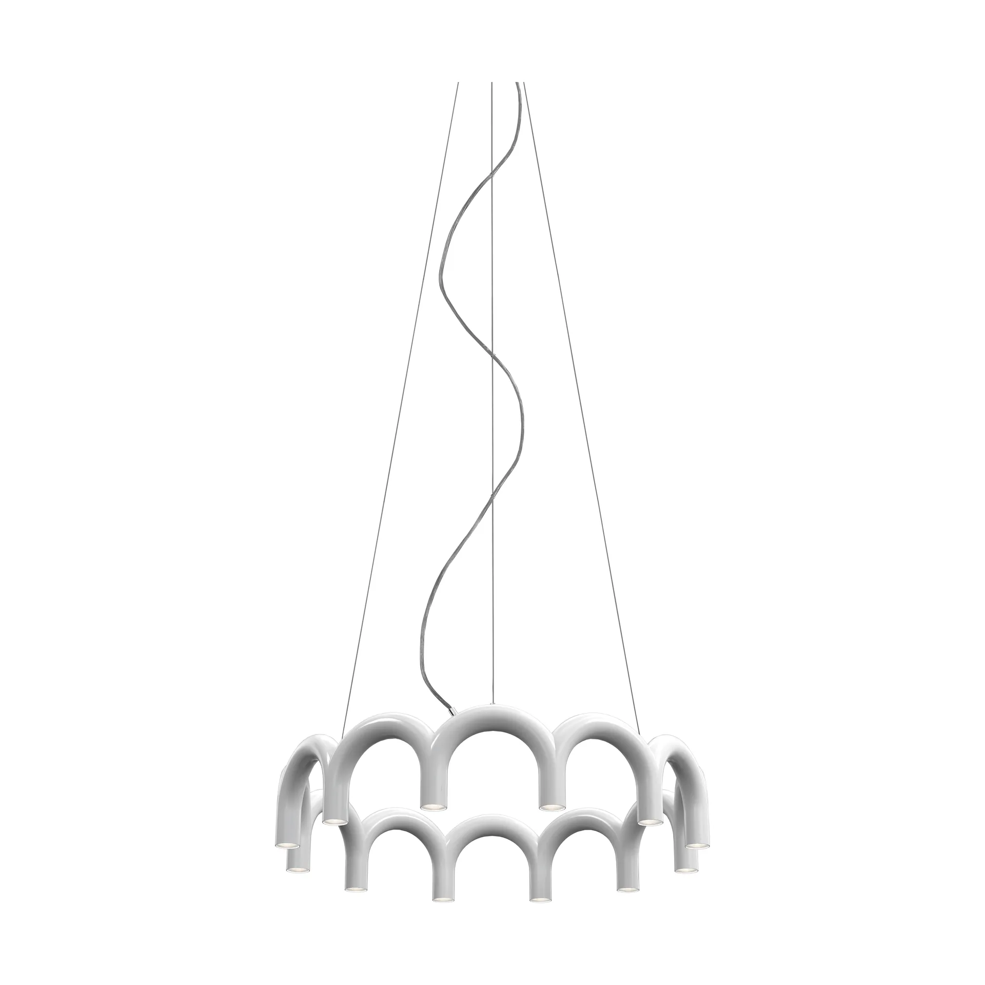 Lámpara colgante Arch circle, White, Ø98 cm Oblure