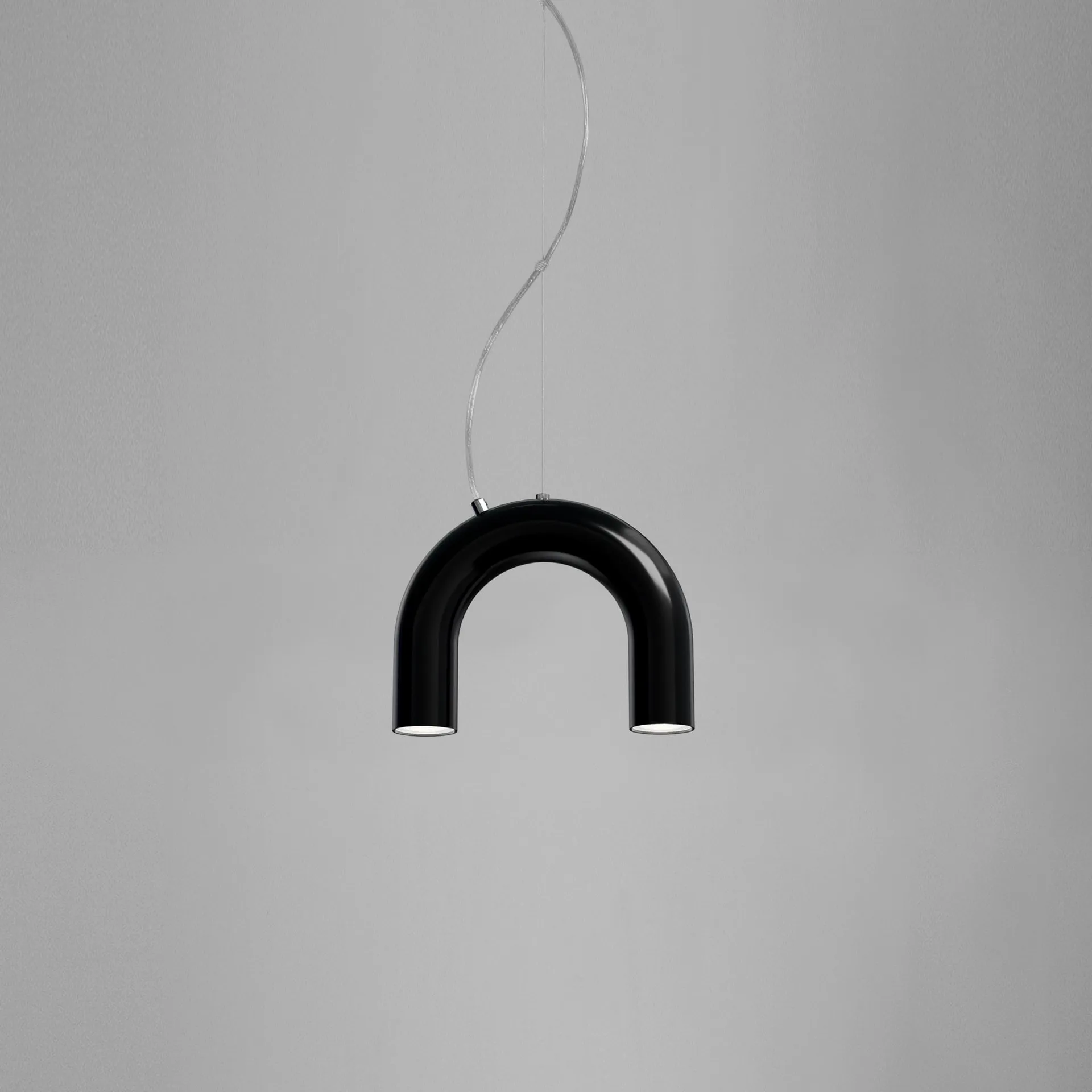 Lámpara colgante Arch Single, Black, 25,5 cm Oblure