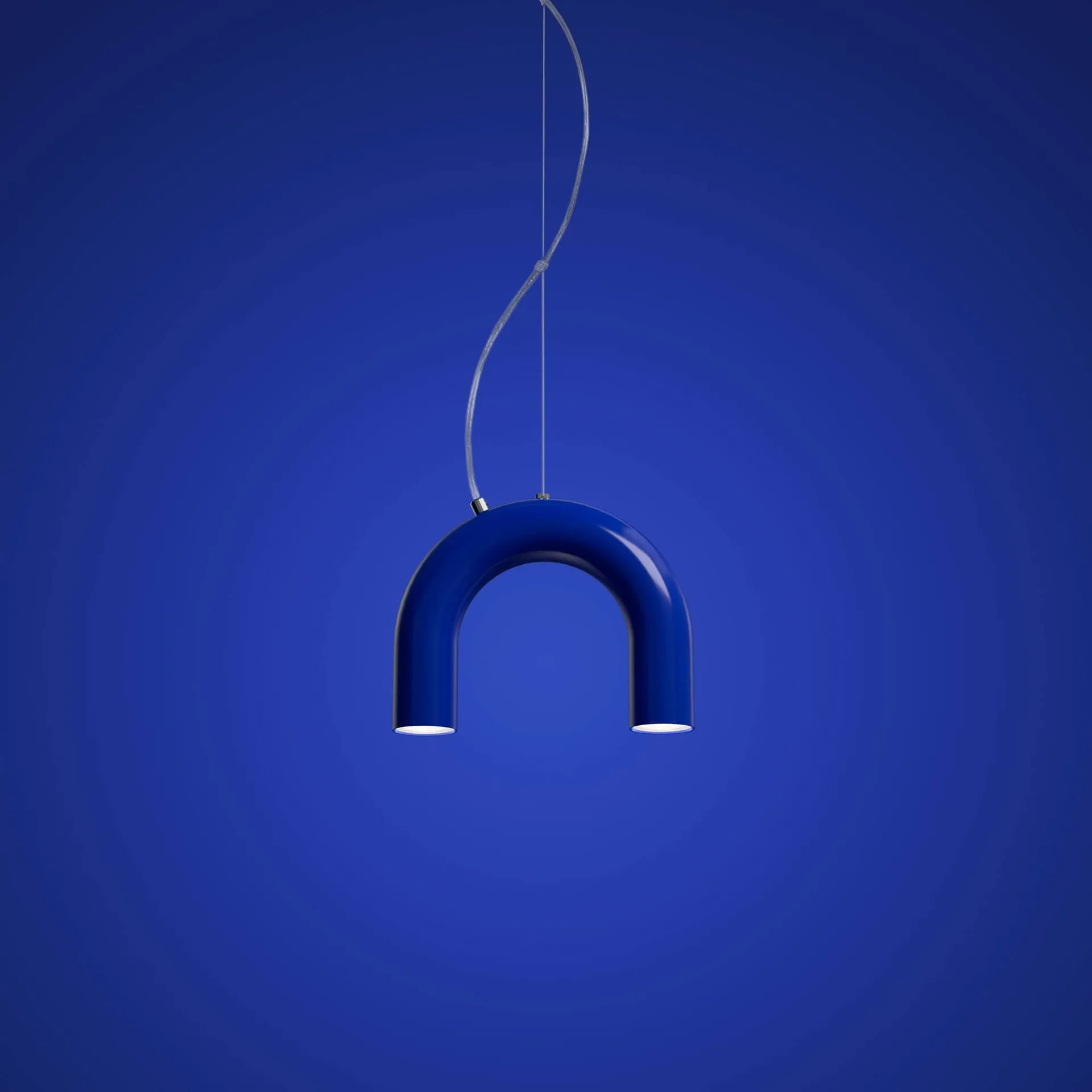 Lámpara colgante Arch Single, Blue, 25,5 cm Oblure