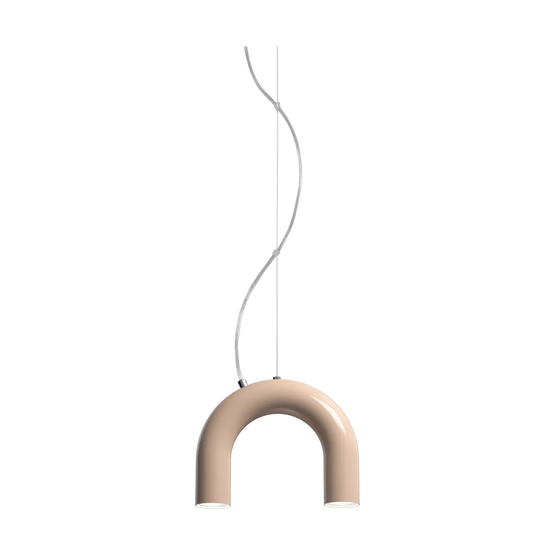 Lámpara colgante Arch Single, Nude, 25,5 cm Oblure