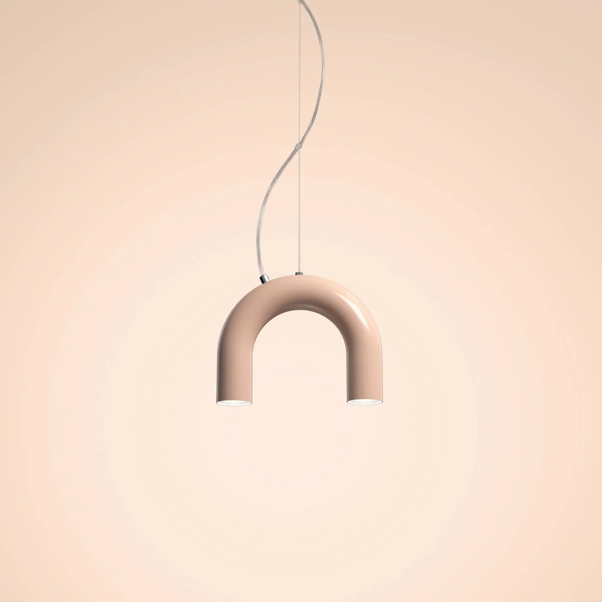 Lámpara colgante Arch Single, Nude, 25,5 cm Oblure