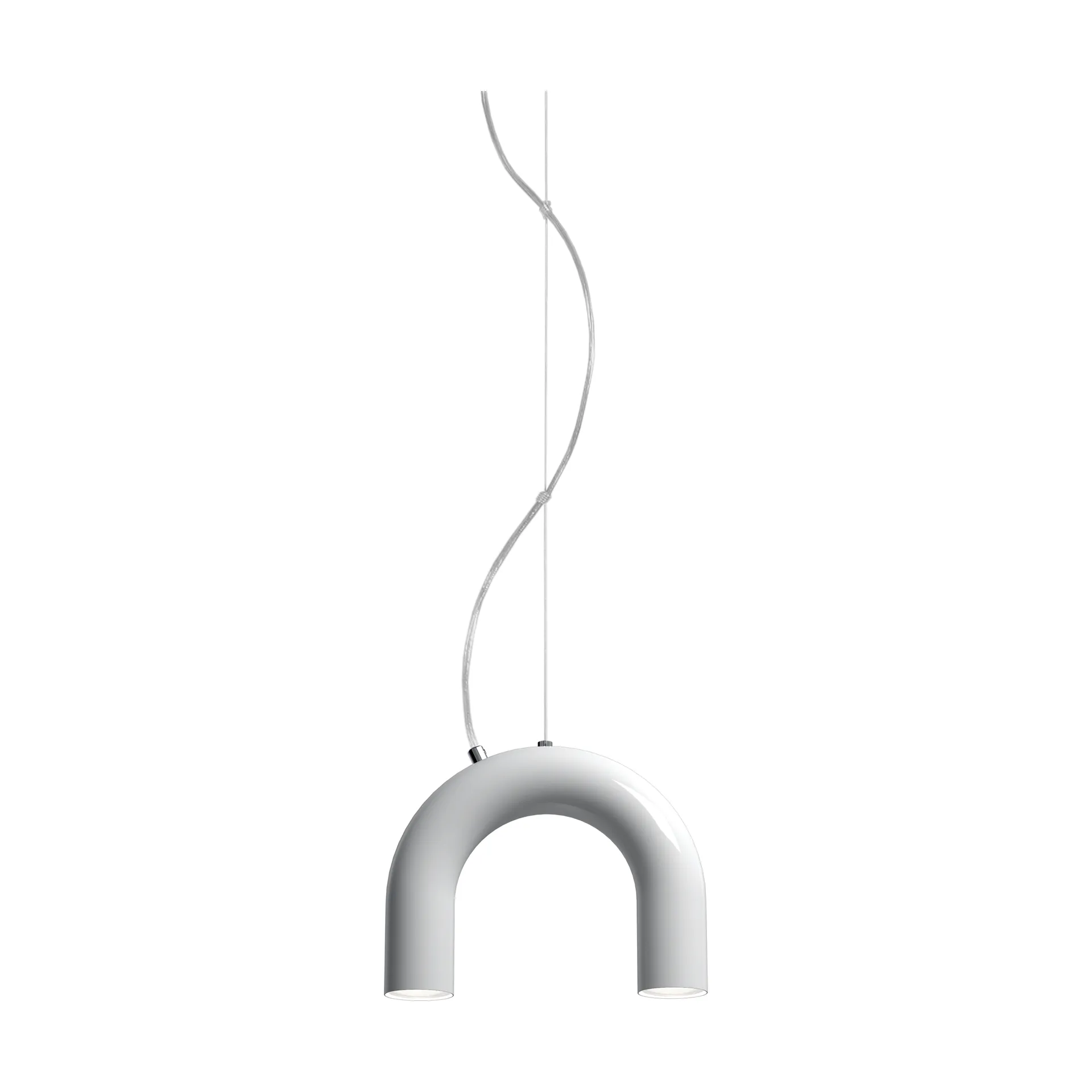 Lámpara colgante Arch Single, White, 25,5 cm Oblure