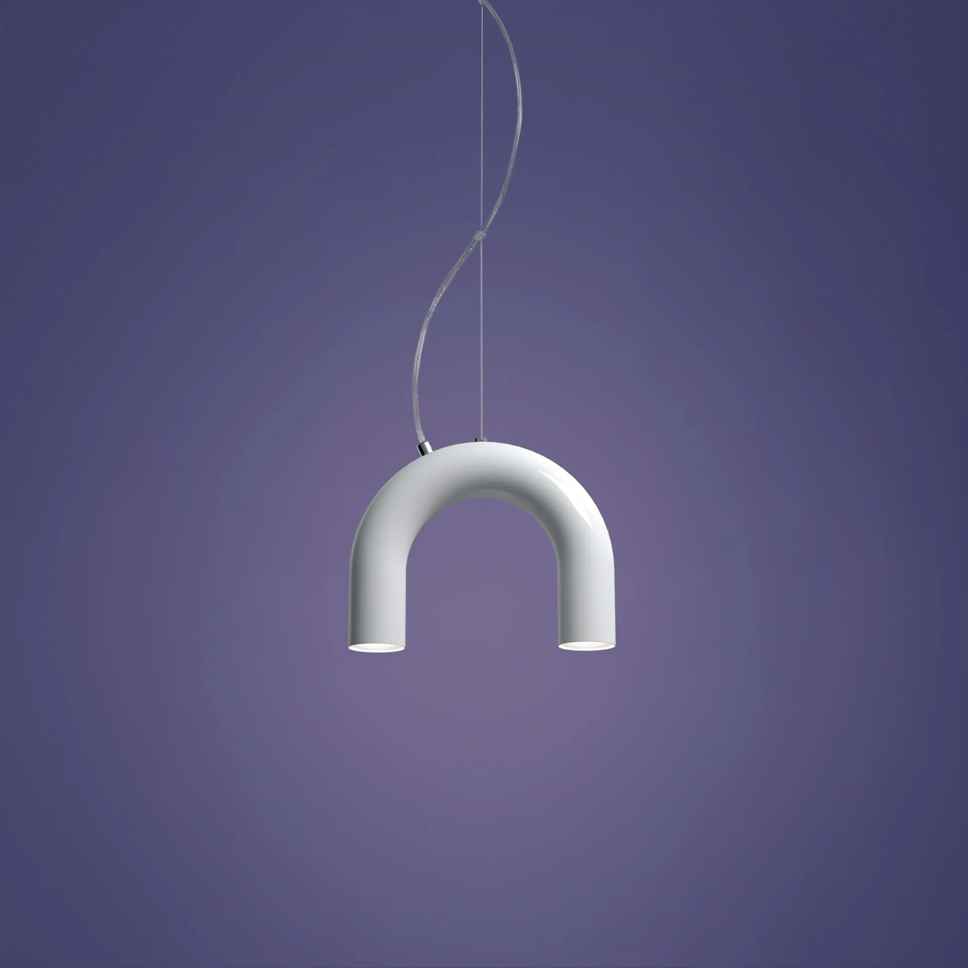 Lámpara colgante Arch Single, White, 25,5 cm Oblure