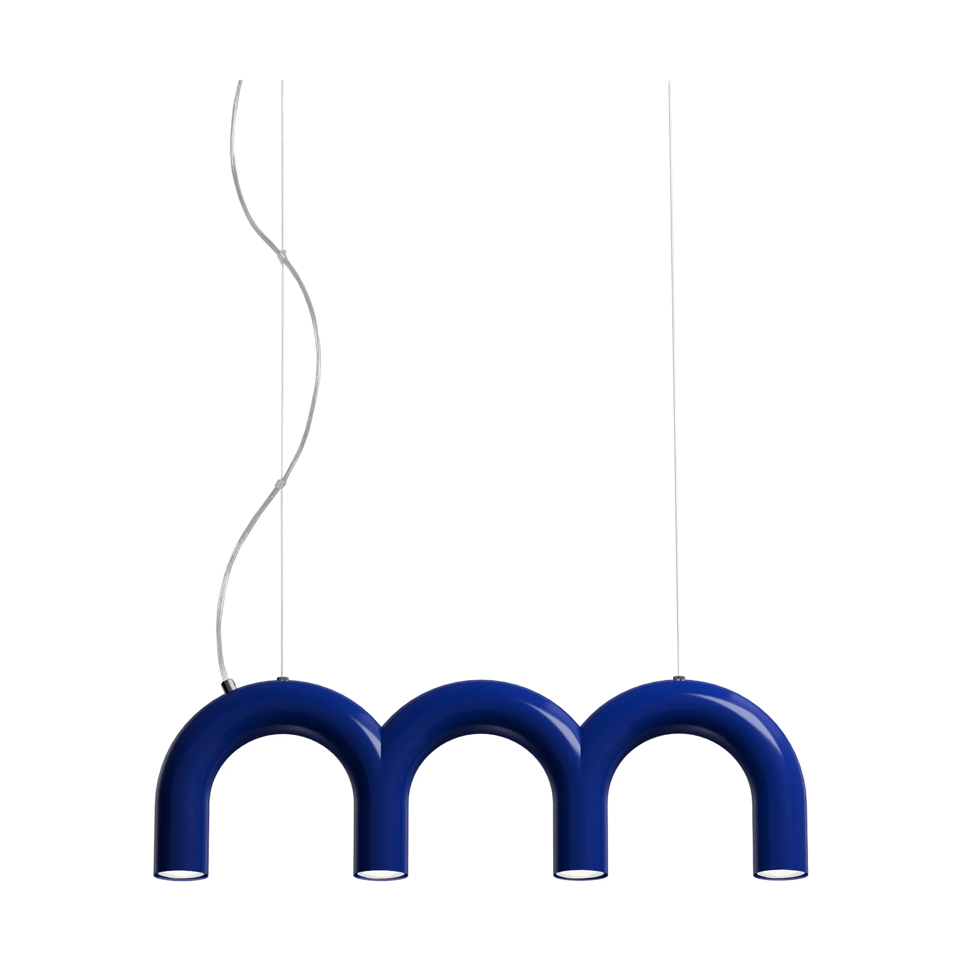 Lámpara colgante Arch Triplette, Blue, 65,6 cm Oblure