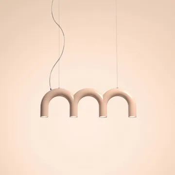 Lámpara colgante Arch Triplette - Nude, 65,6 cm - Oblure