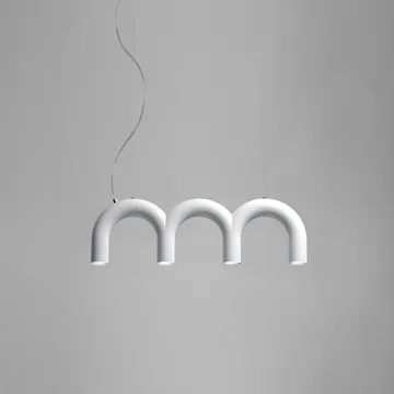Lámpara colgante Arch Triplette - White, 65,6 cm - Oblure