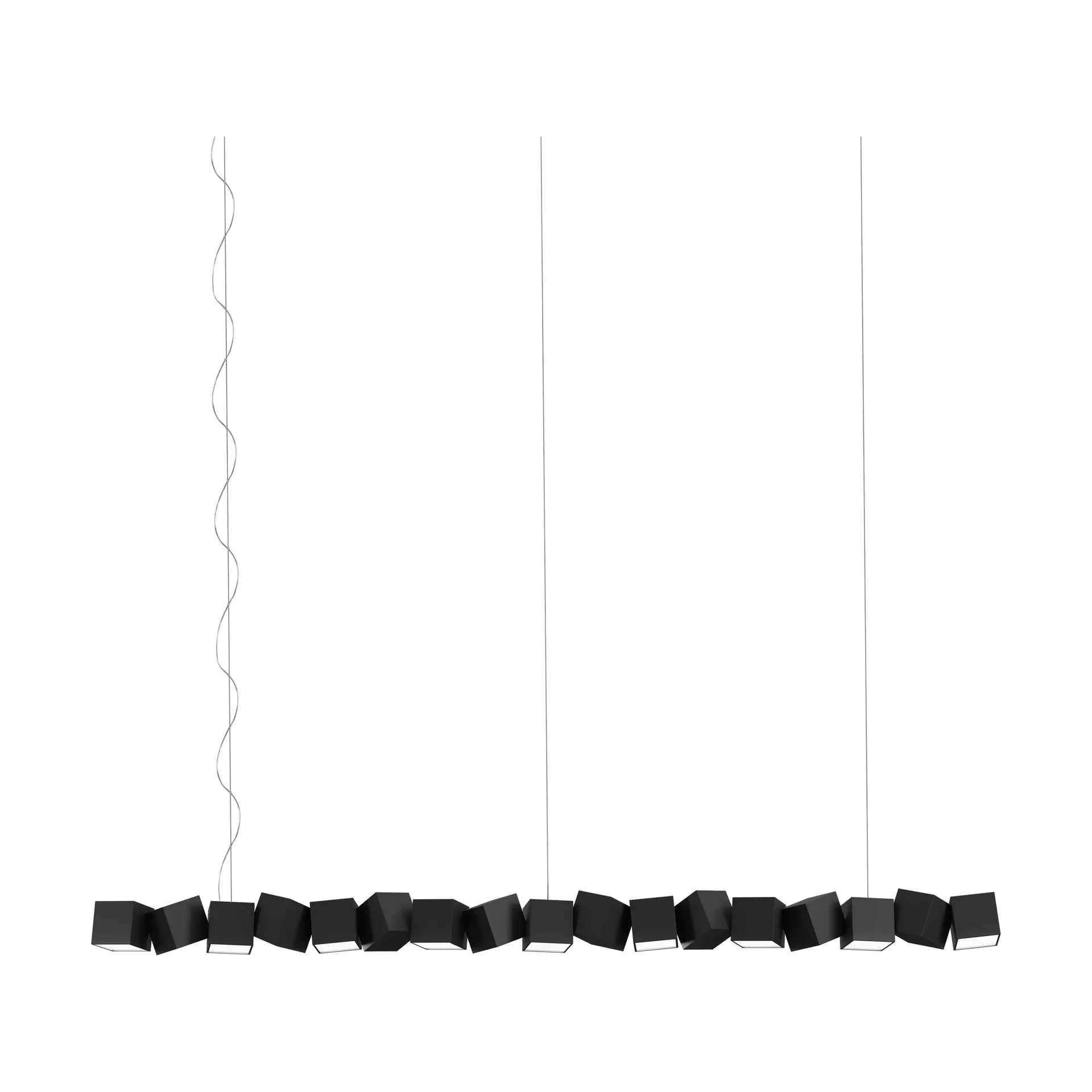 Lámpara colgante Blockchain system 17, Black Oblure