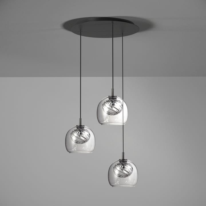 Lámpara colgante Inside triplette, Grey Oblure