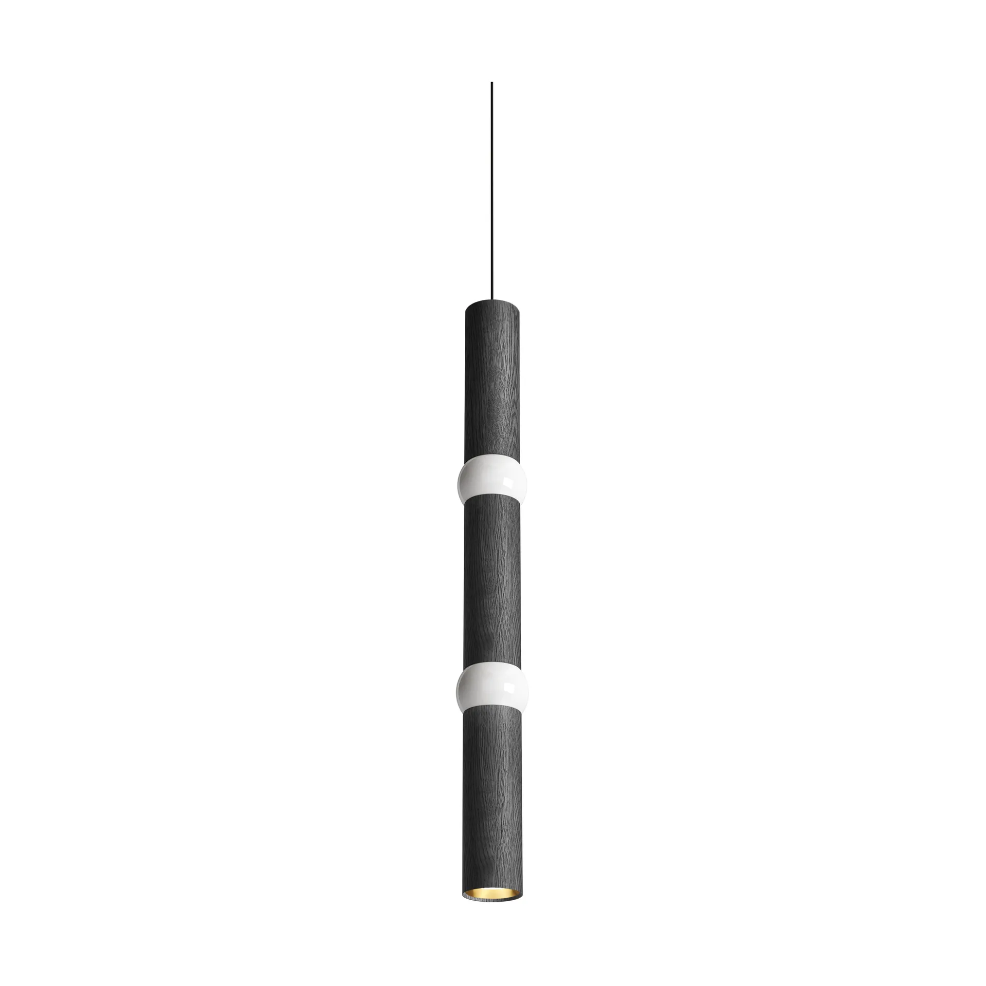 Lámpara colgante Lightbone, Large 83,6 cm, black oak Oblure