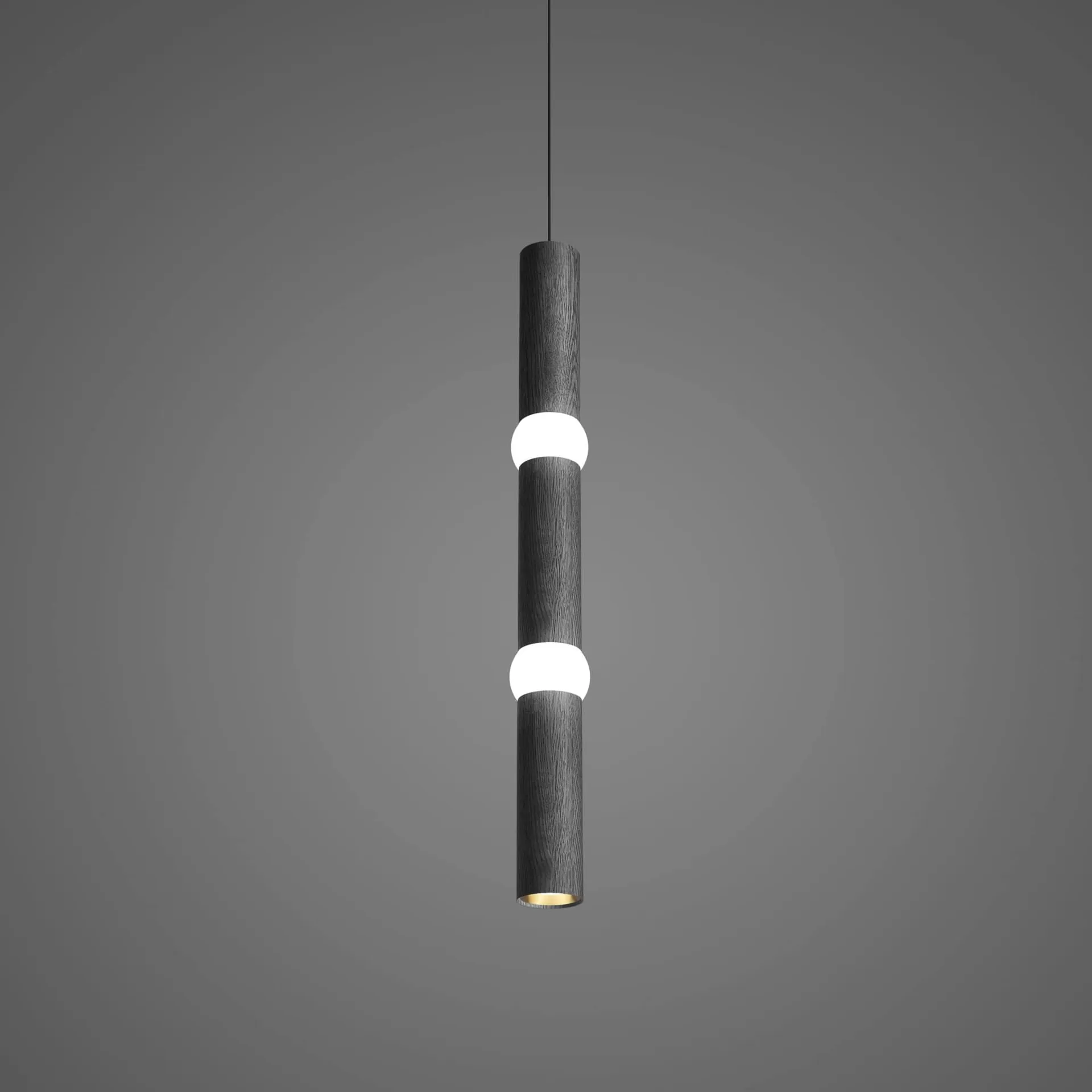 Lámpara colgante Lightbone, Large 83,6 cm, black oak Oblure