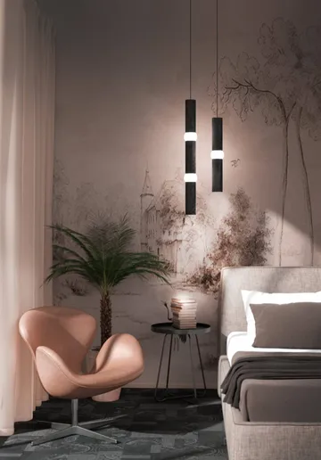 Lámpara colgante Lightbone - Large 83,6 cm, black oak - Oblure