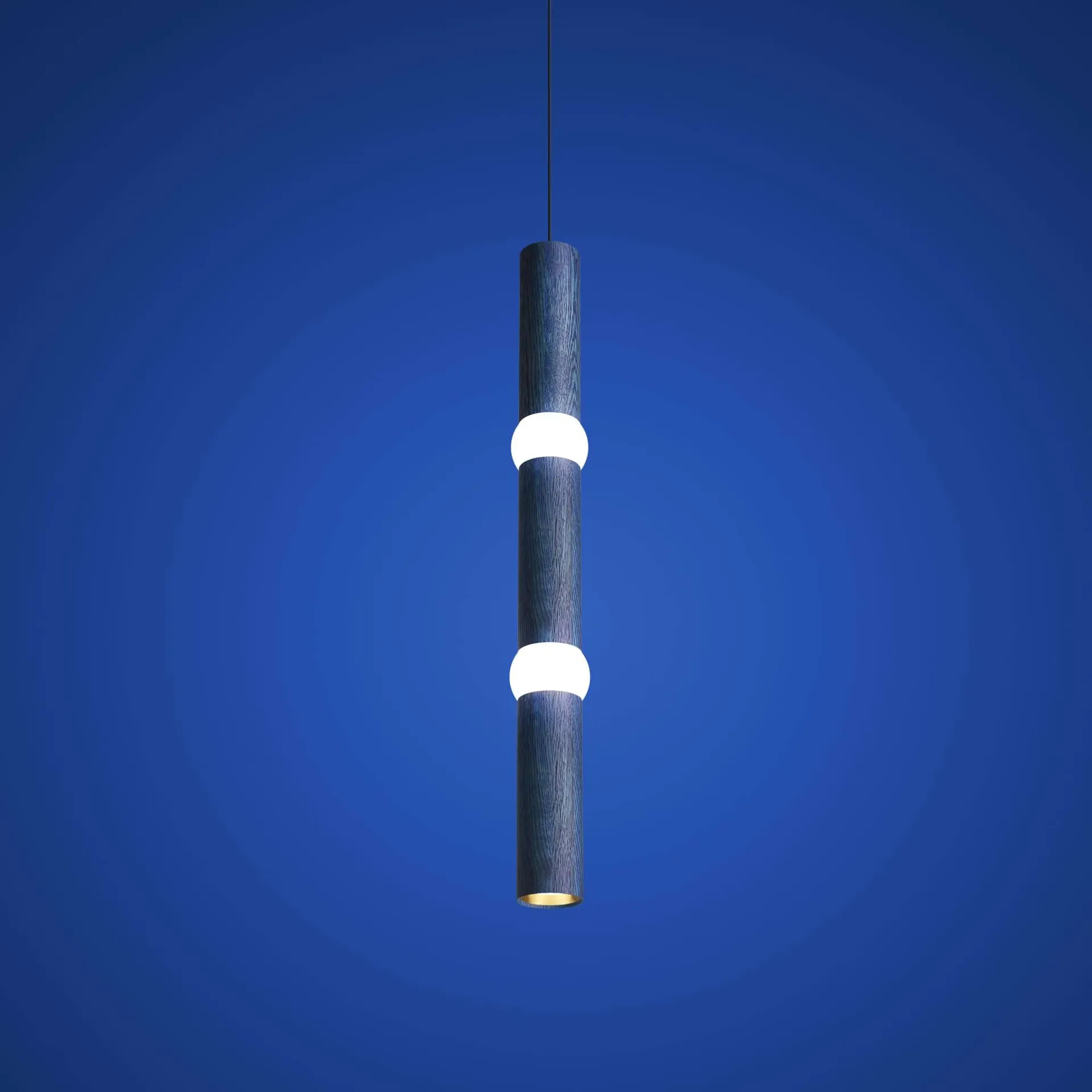 Lámpara colgante Lightbone, Large 83,6 cm, blue oak Oblure
