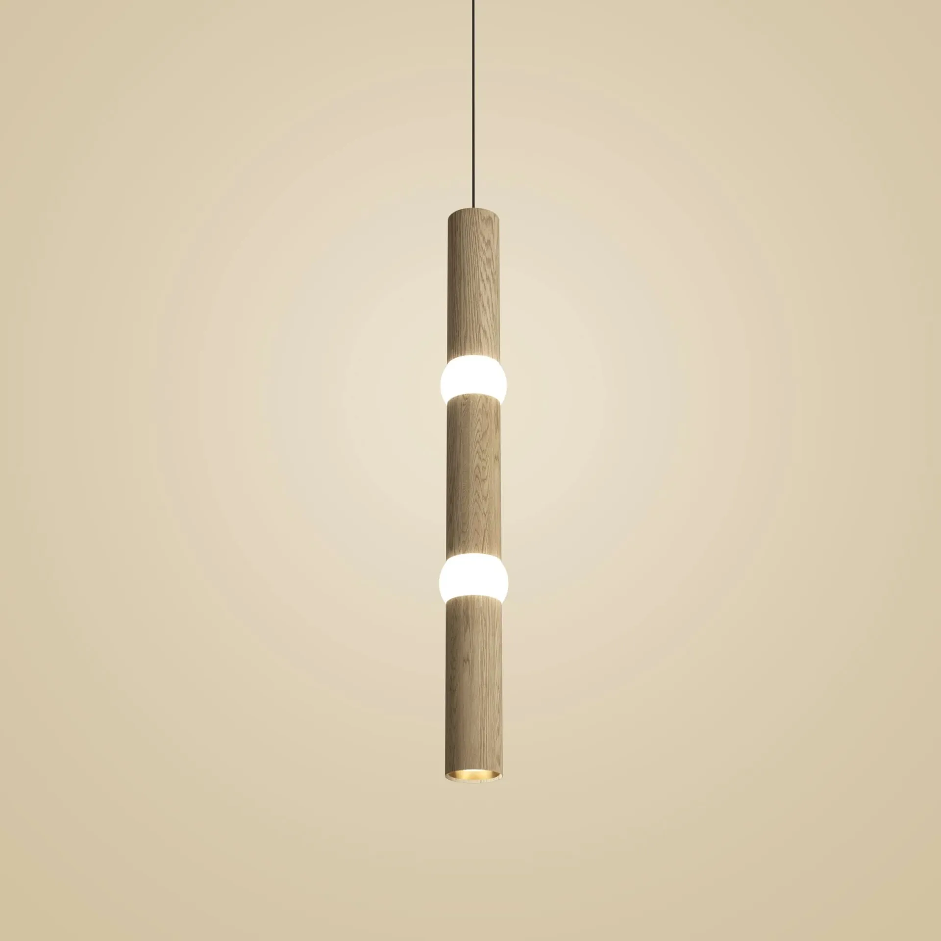 Lámpara colgante Lightbone, Large 83,6 cm, natural oak Oblure