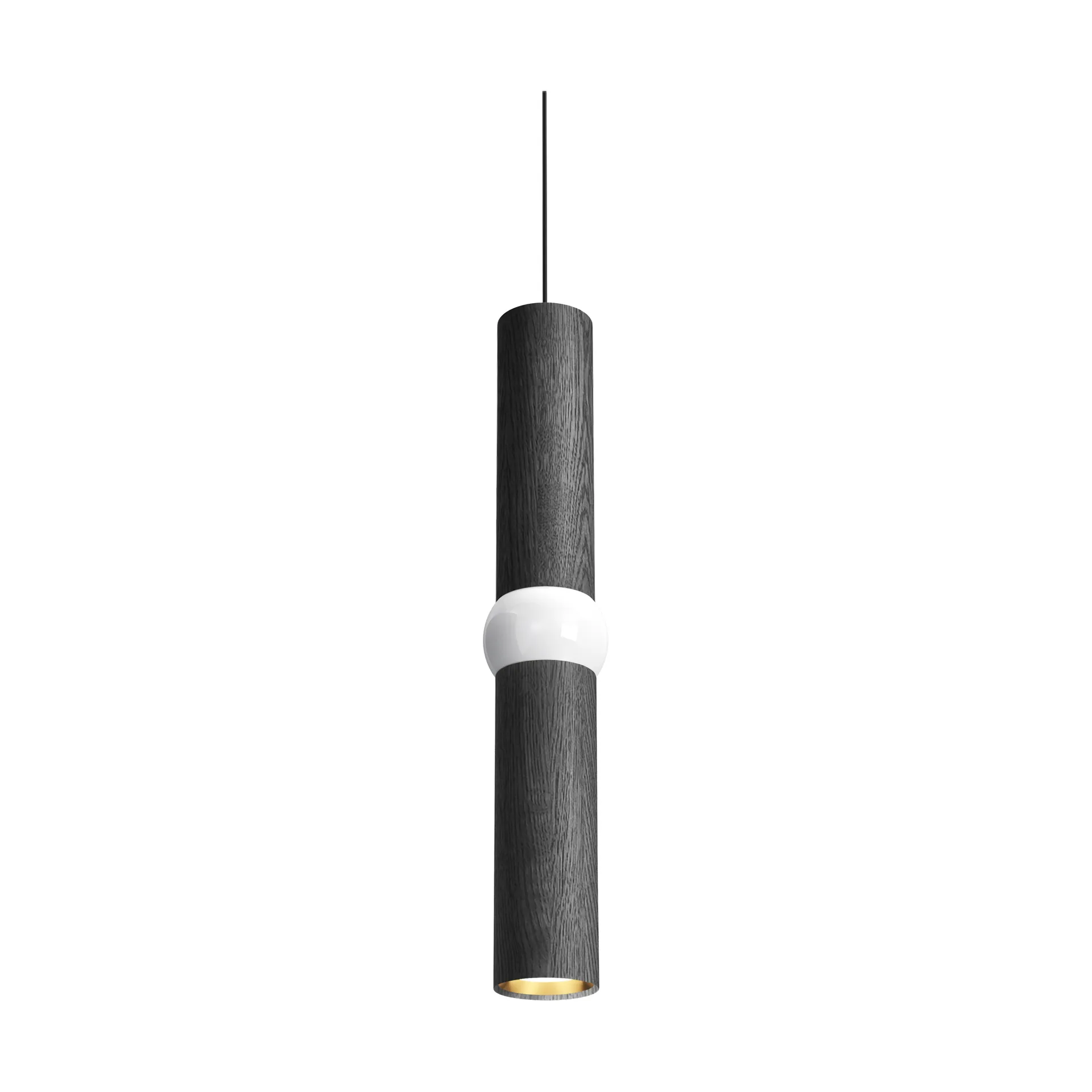 Lámpara colgante Lightbone, Medium 53,8 cm, black oak Oblure