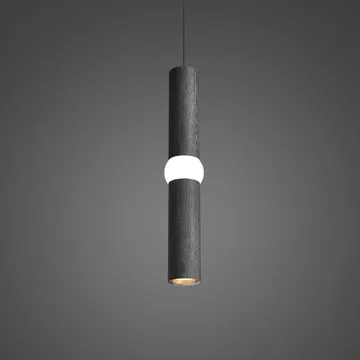 Lámpara colgante Lightbone - Medium 53,8 cm, black oak - Oblure
