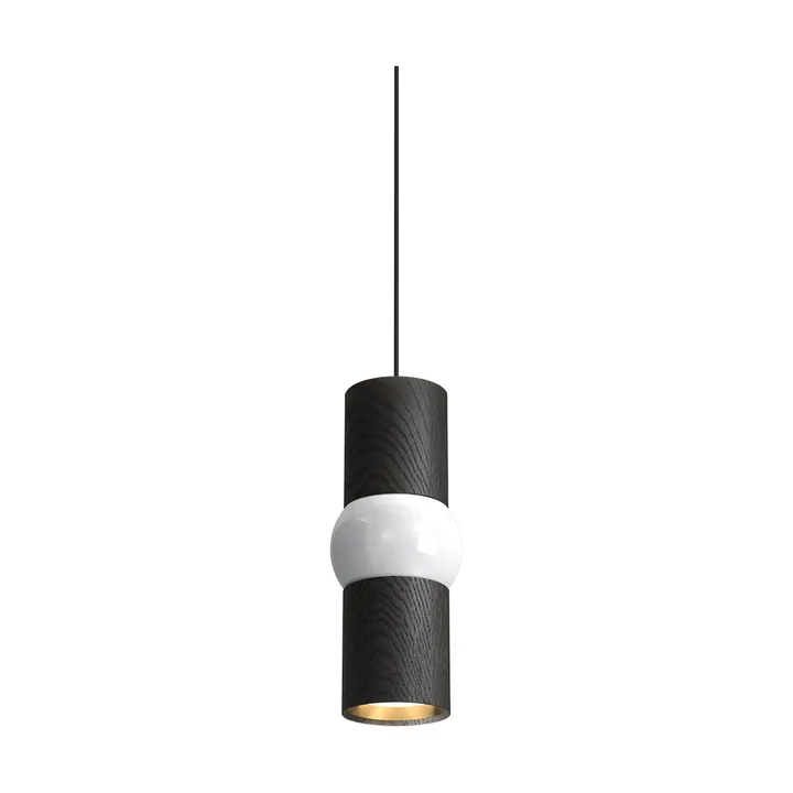 Lámpara colgante Lightbone - Small 24 cm, black oak - Oblure