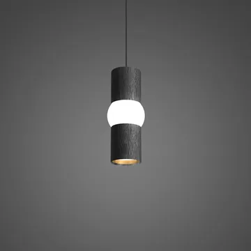 Lámpara colgante Lightbone - Small 24 cm, black oak - Oblure