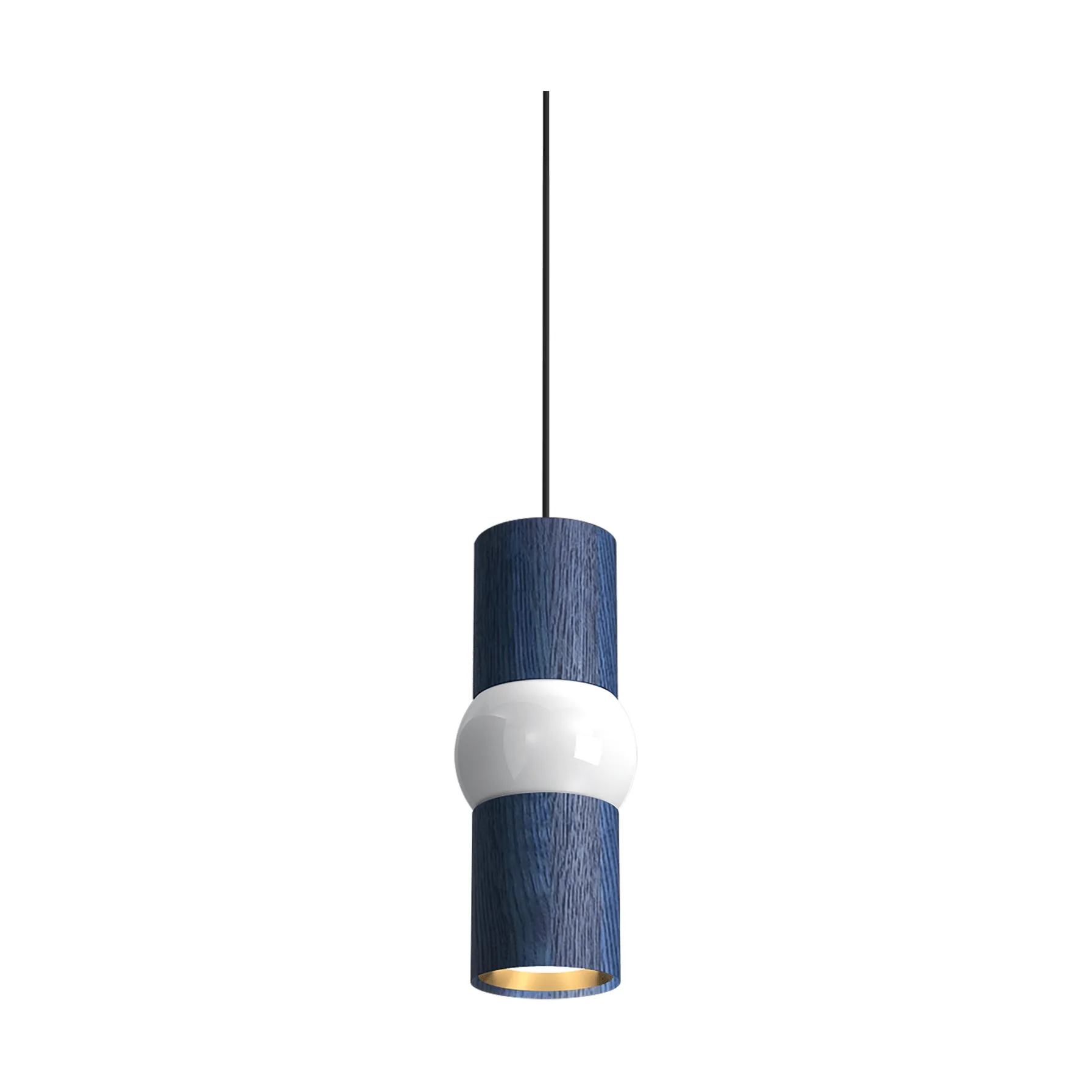 Lámpara colgante Lightbone, Small 24 cm, blue oak Oblure