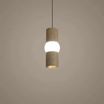Lámpara colgante Lightbone - Small 24 cm, natural oak - Oblure
