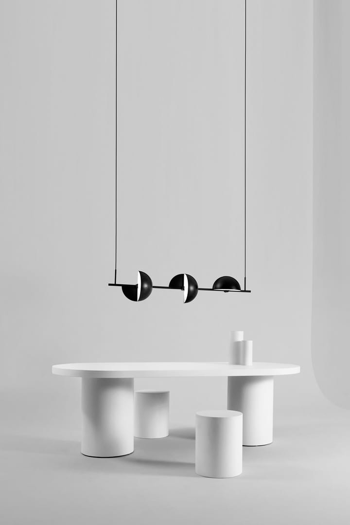 Lámpara colgante Trapeze triplette 140 cm, Black Oblure