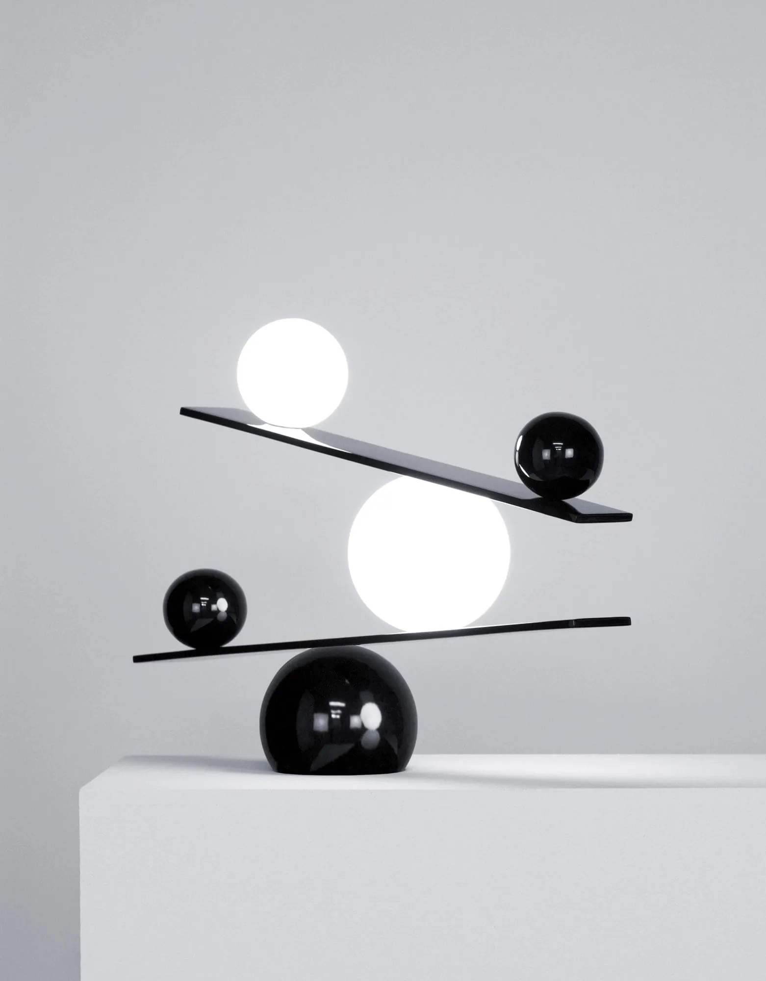 Lámpara de mesa Balance, Black, v2 Oblure