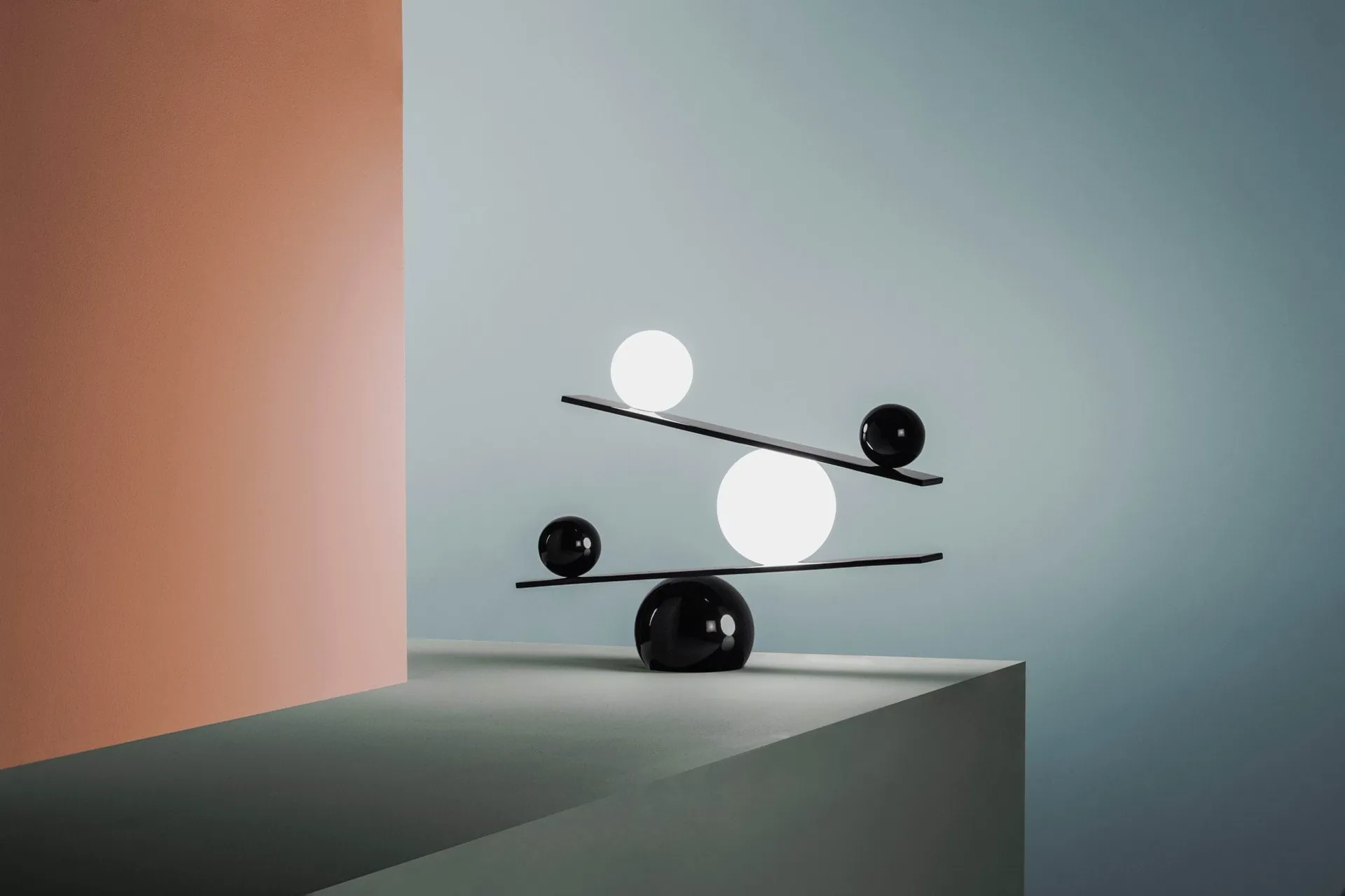 Lámpara de mesa Balance, Black, v2 Oblure